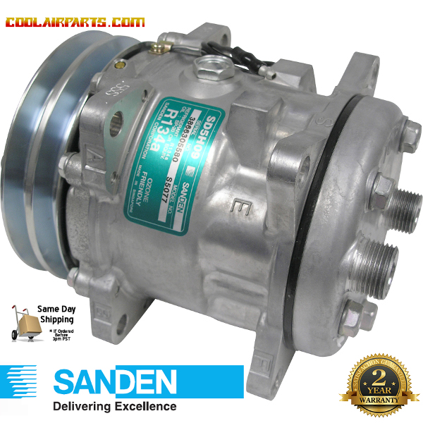 GENUINE OEM SANDEN SD5H09 5077 AC COMPRESSOR TAKEUCHI TL140 SKIDSTEER Freightliner ABPN8330413 5822105480 509-394 RD-5-10493-0P N83-304413